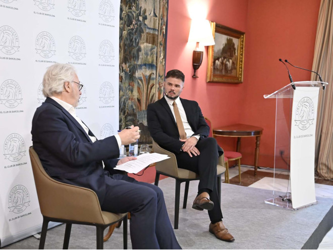 Gabriel Rufián, en el Círculo Ecuestre: Gabriel Rufián, en el Círculo Ecuestre: